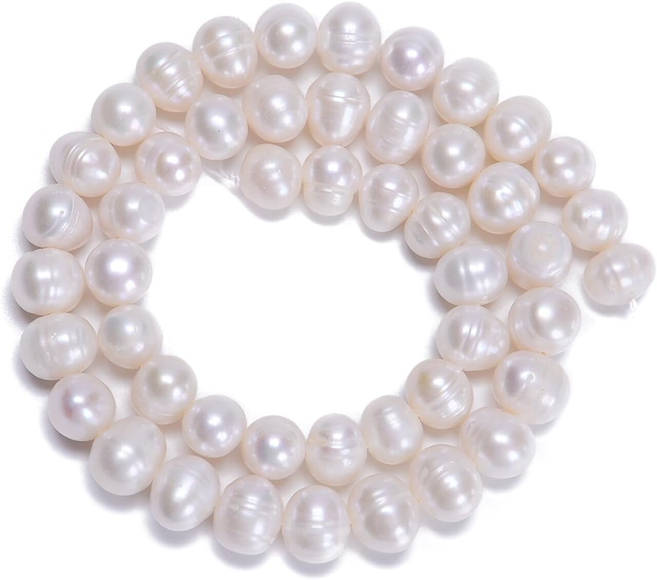 Natural Freshwater White Pearl Round Beads 15" 4mm 6mm 8mm 9mm 10mm 11mm 12mm (8-9mm)